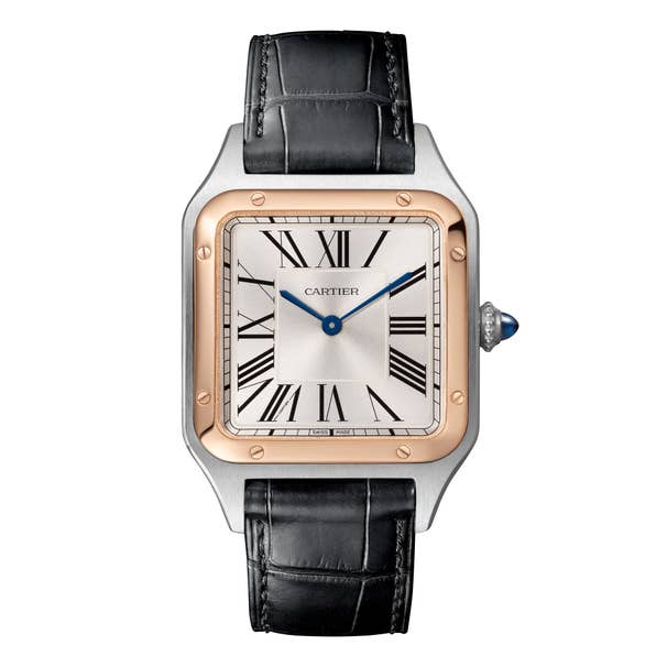 Cartier Santos Or Cuir Noir